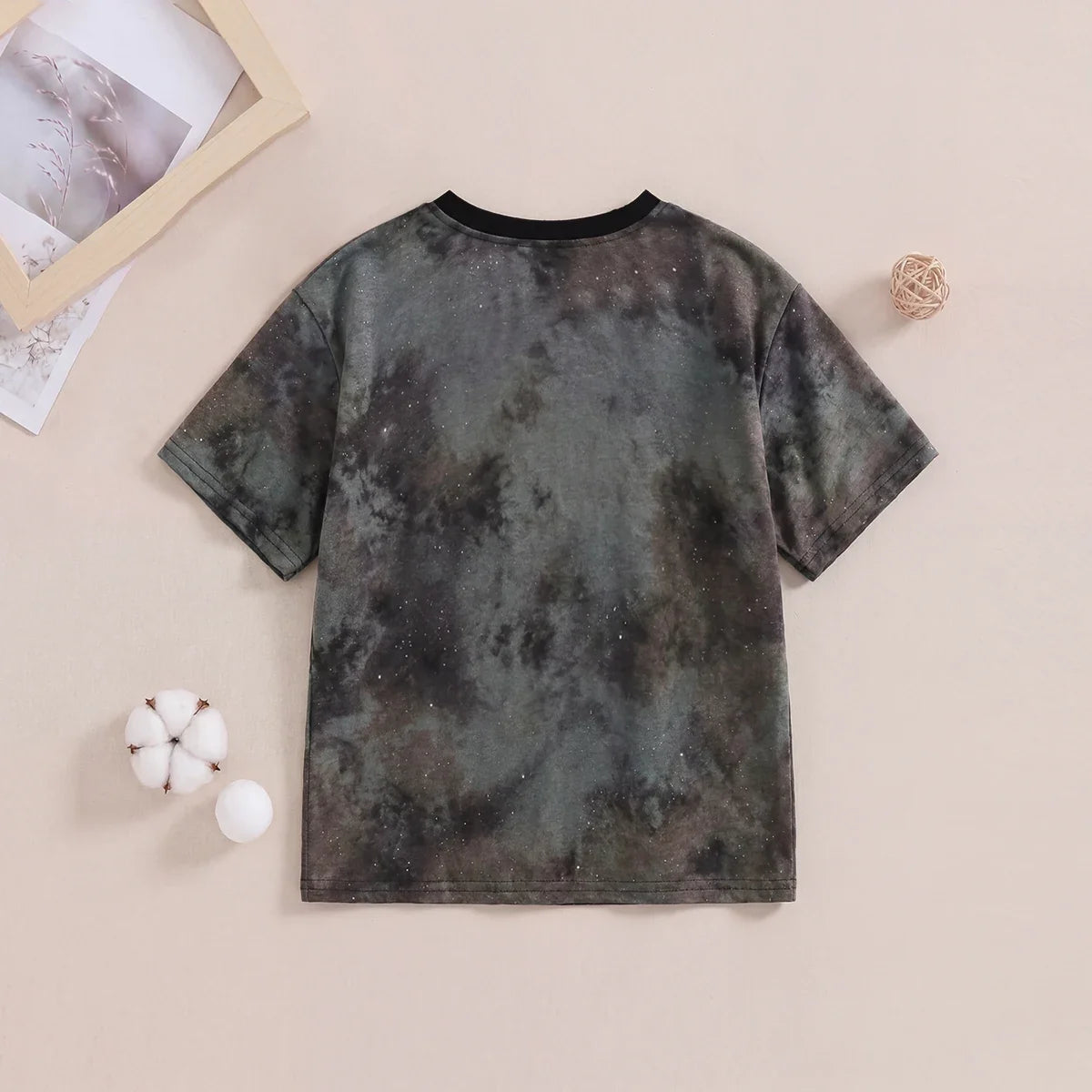 Boys Black Bear Print Short Sleeve T-Shirt