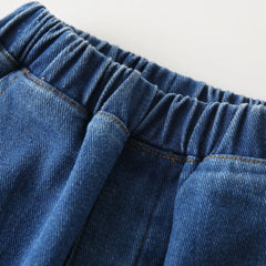 Boys Blue Denim Cargo Jogger Pants