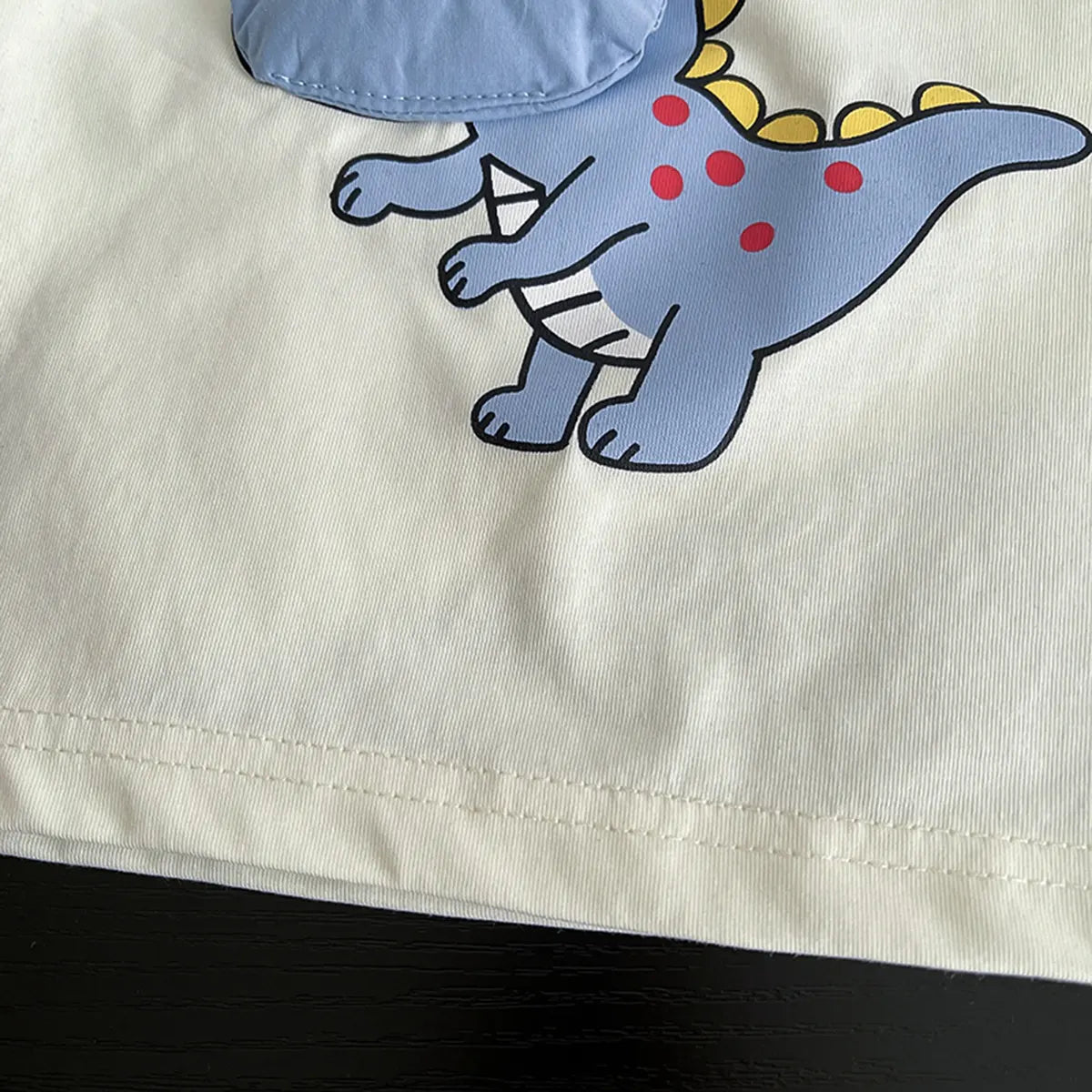 Boys Blue Dinosaur Printed T-Shirt With Shorts Sets