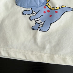 Boys Blue Dinosaur Printed T-Shirt With Shorts Sets