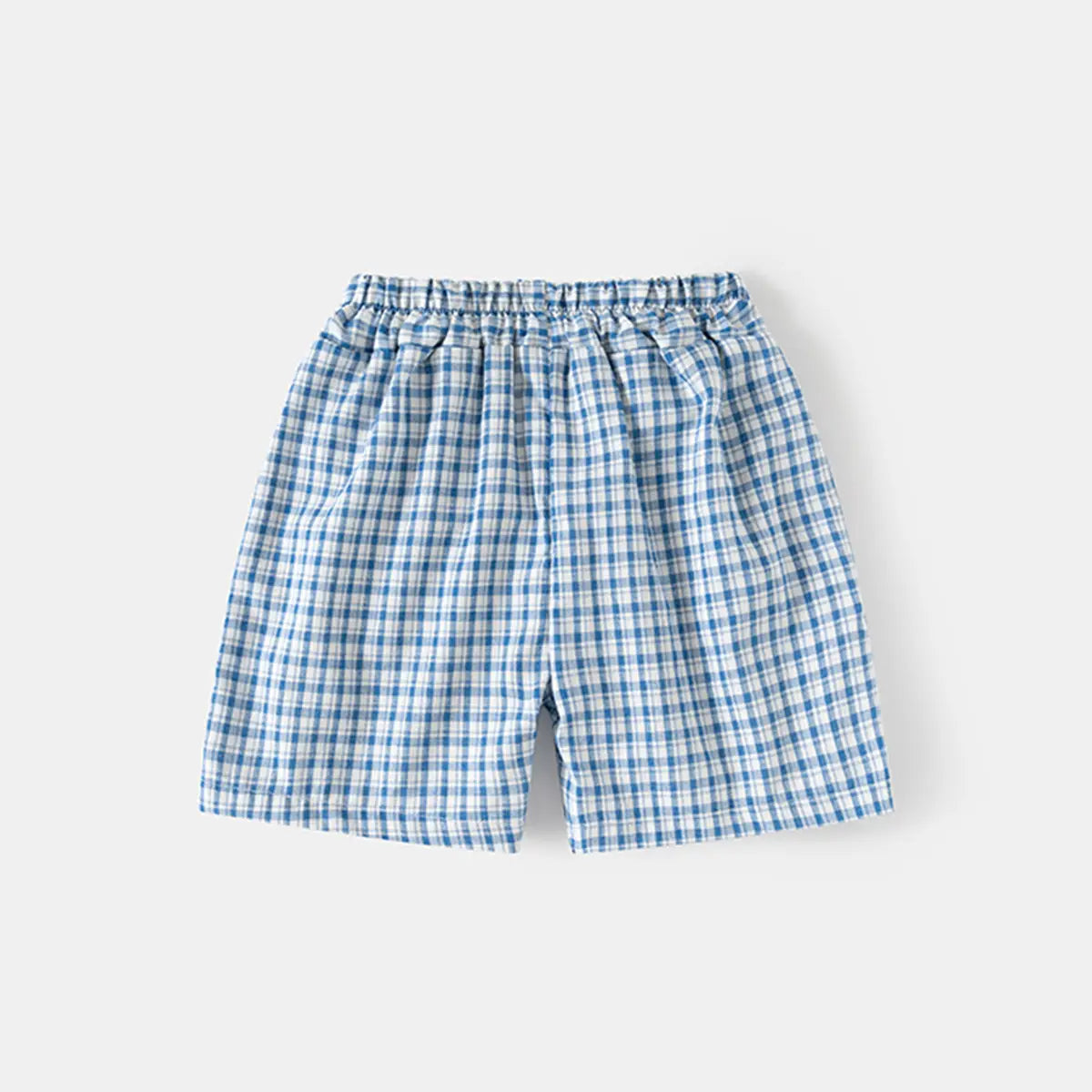 Boys Blue Checked Short Sleeves Shirt & Shorts Co-ord Sets