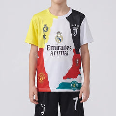 Boys Black Typography Print Short Sleeve T-Shirt With Shorts Sets