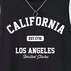 Boys Black Typographic Printed Vest