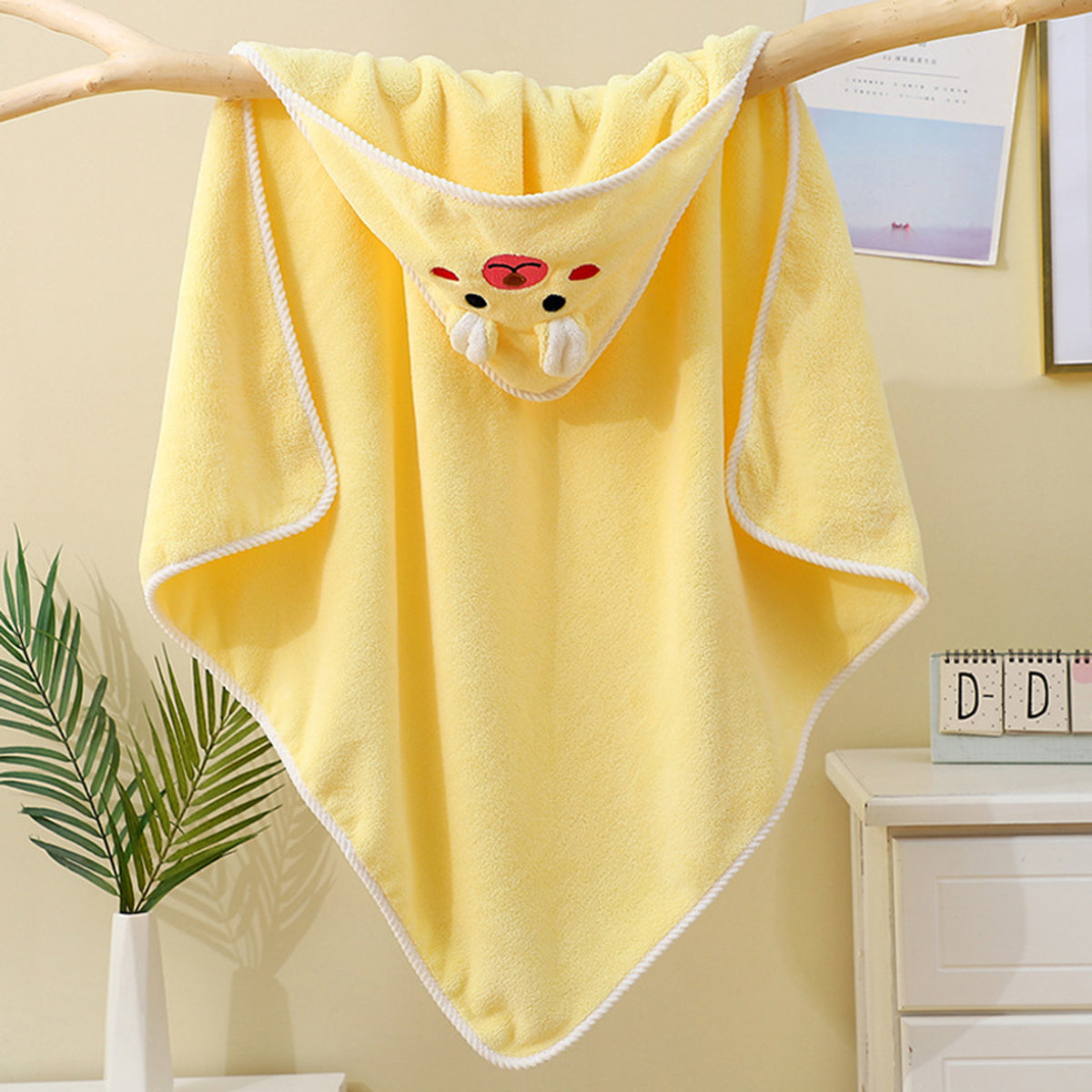 Baby Yellow Animal Hooded Bath Towel