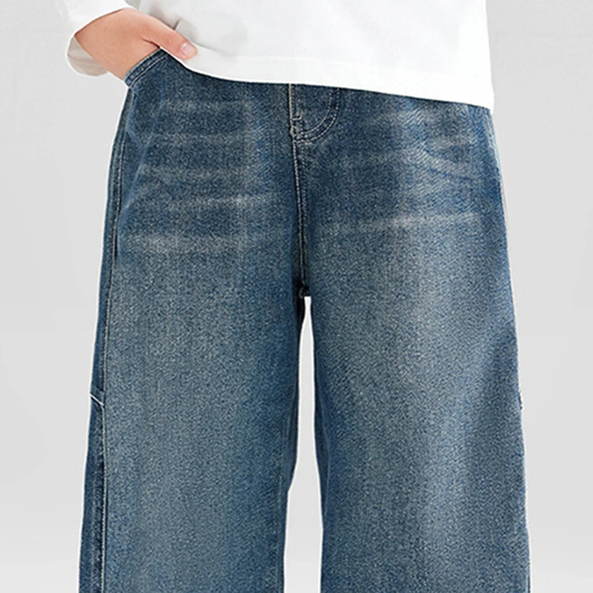 Boys Blue Loose Fit Denim Jeans
