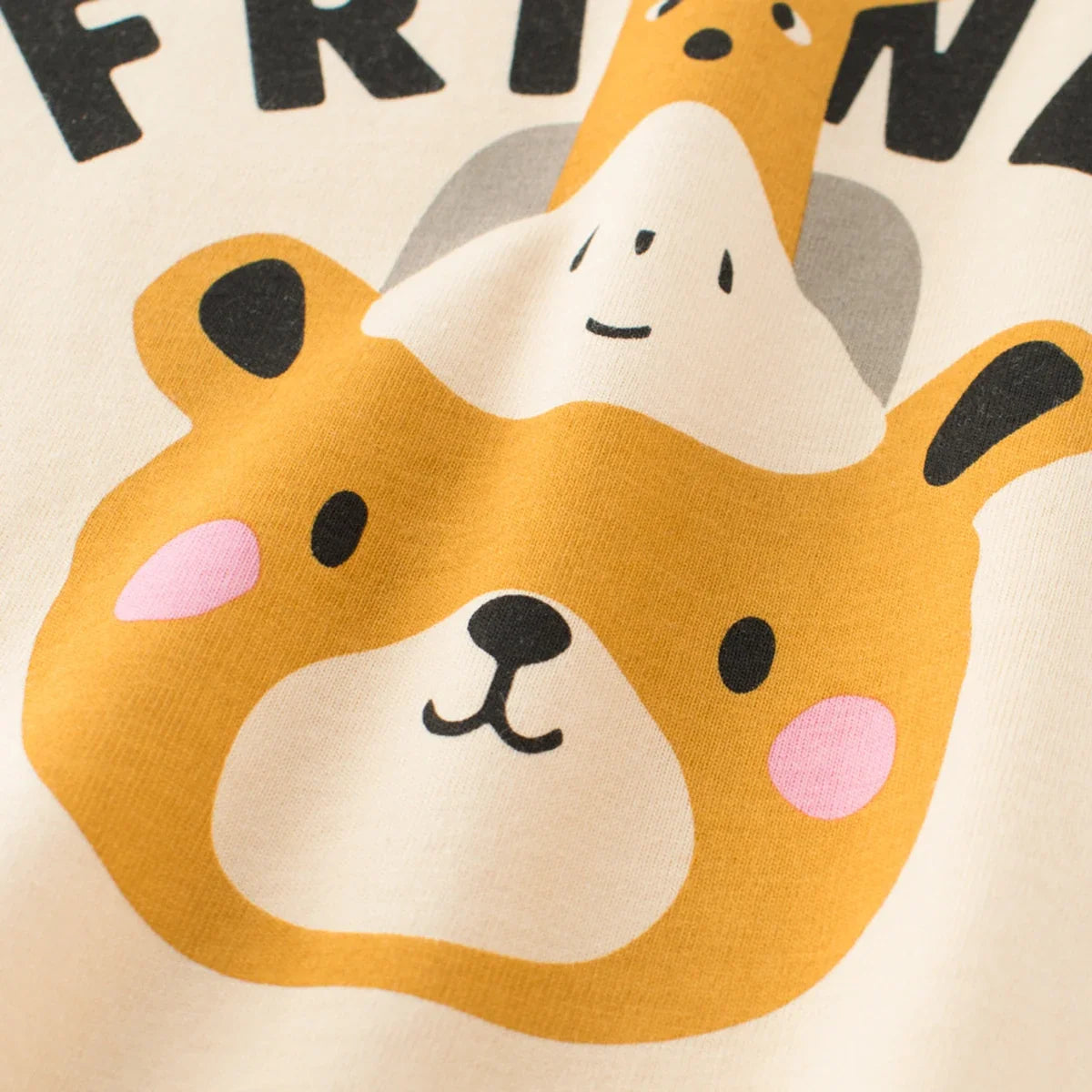 Boys Beige Graphics Short Sleeve T-Shirt