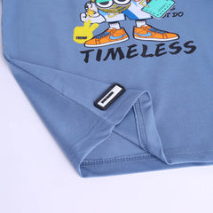 Boys Blue Graphic Short Sleeve T-Shirt With Elasticated Cargo Shorts Sets