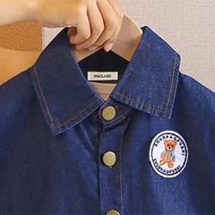 Boys Blue Denim Sleeveless Jacket With Printed T-Shirt & Shorts Sets