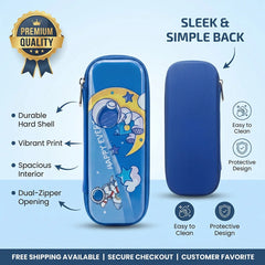 Astronaut-Happy Every Day-Space Themed Pencil Case-3D Embossed Stationery Pouch