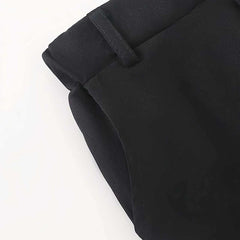Boys Black Straight Fit Trousers with Belt Loop