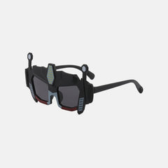 Boys Black Robot Motif Sunglasses
