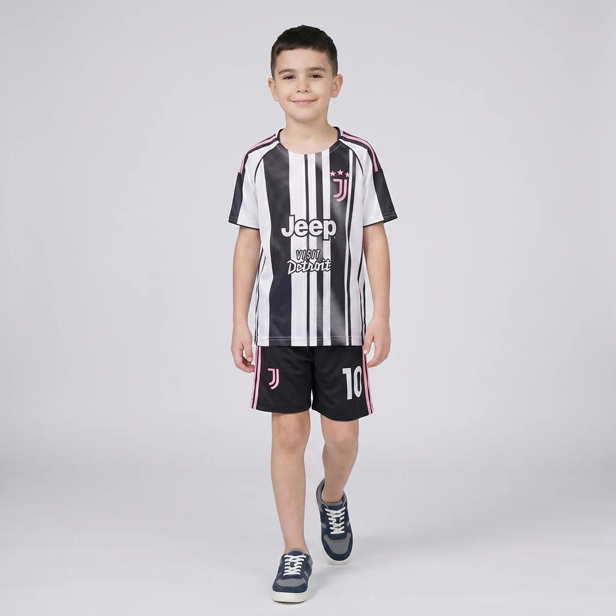 Boys Black Short Sleeve Striped T-Shirt With Shorts Sets