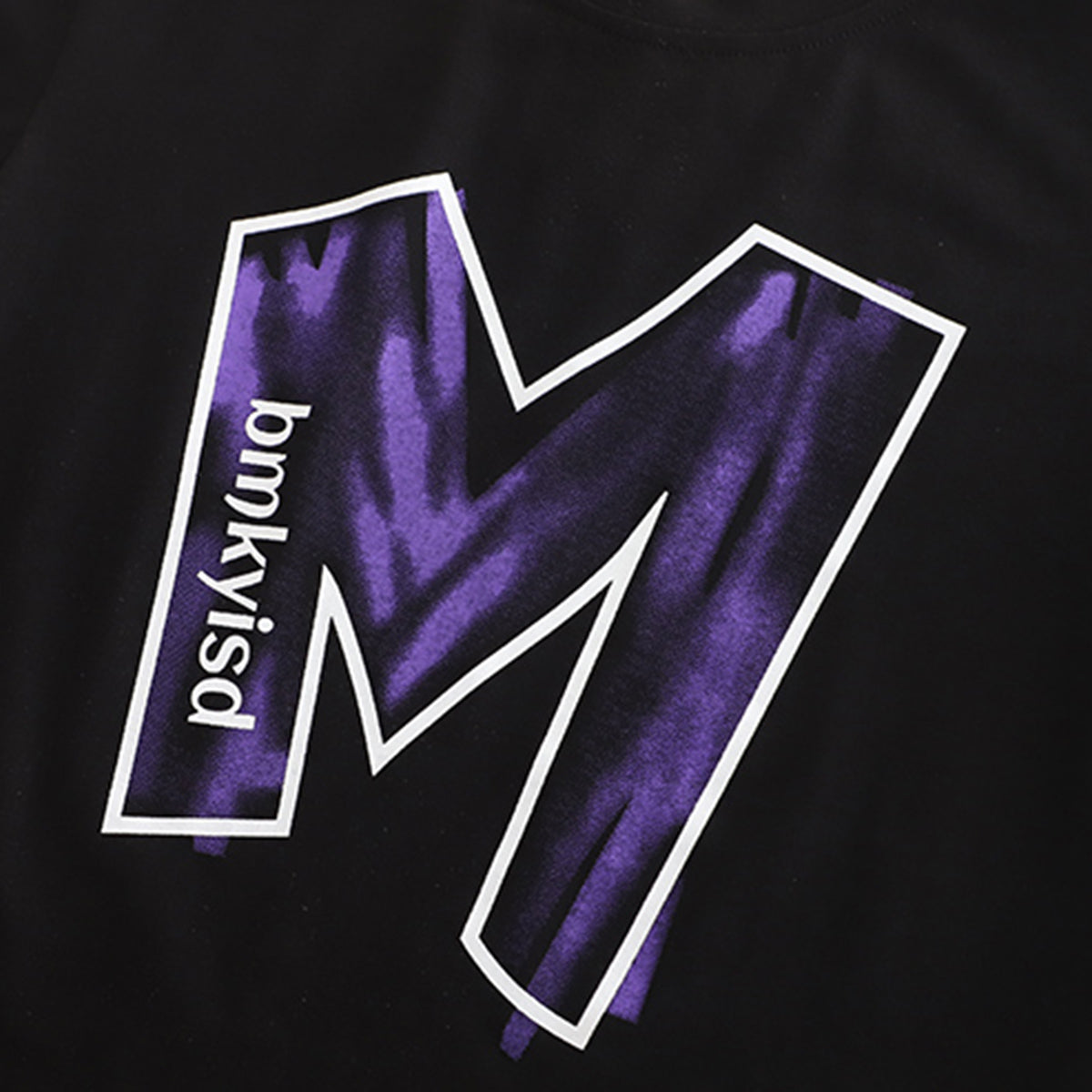 Boys Black Typographic Printed Short Sleeves T-Shirt With Purple Shorts Set