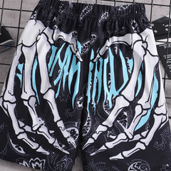 Boys Black Halloween Printed Elasticated Shorts