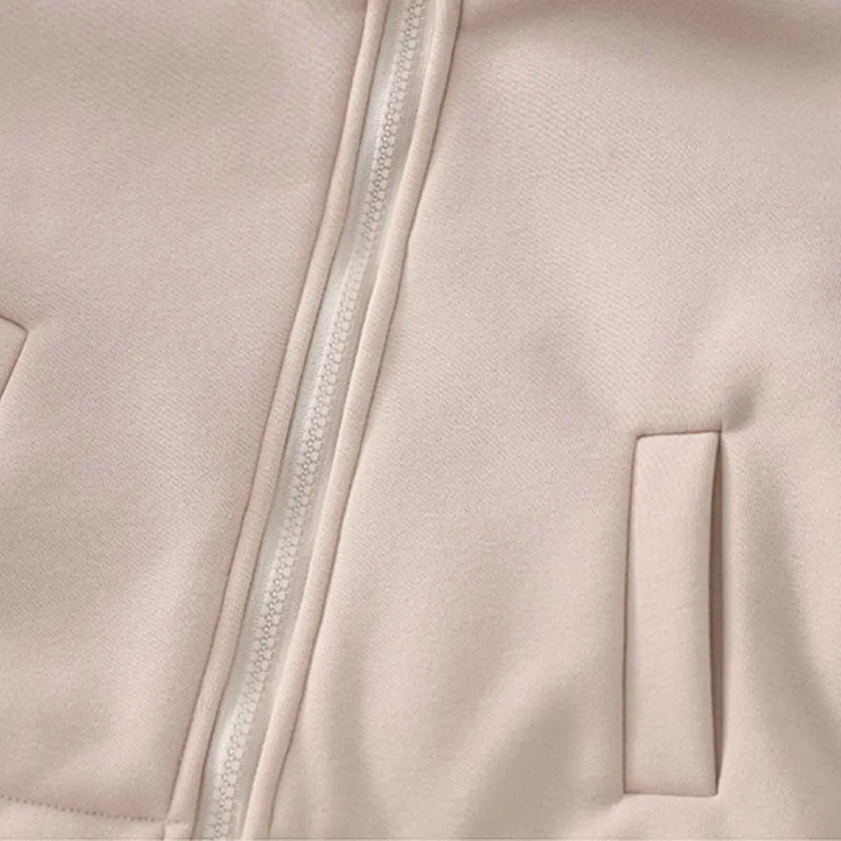 Boys Beige Long Sleeve Fleece Jacket With Quilted Vest & Jogger Sets