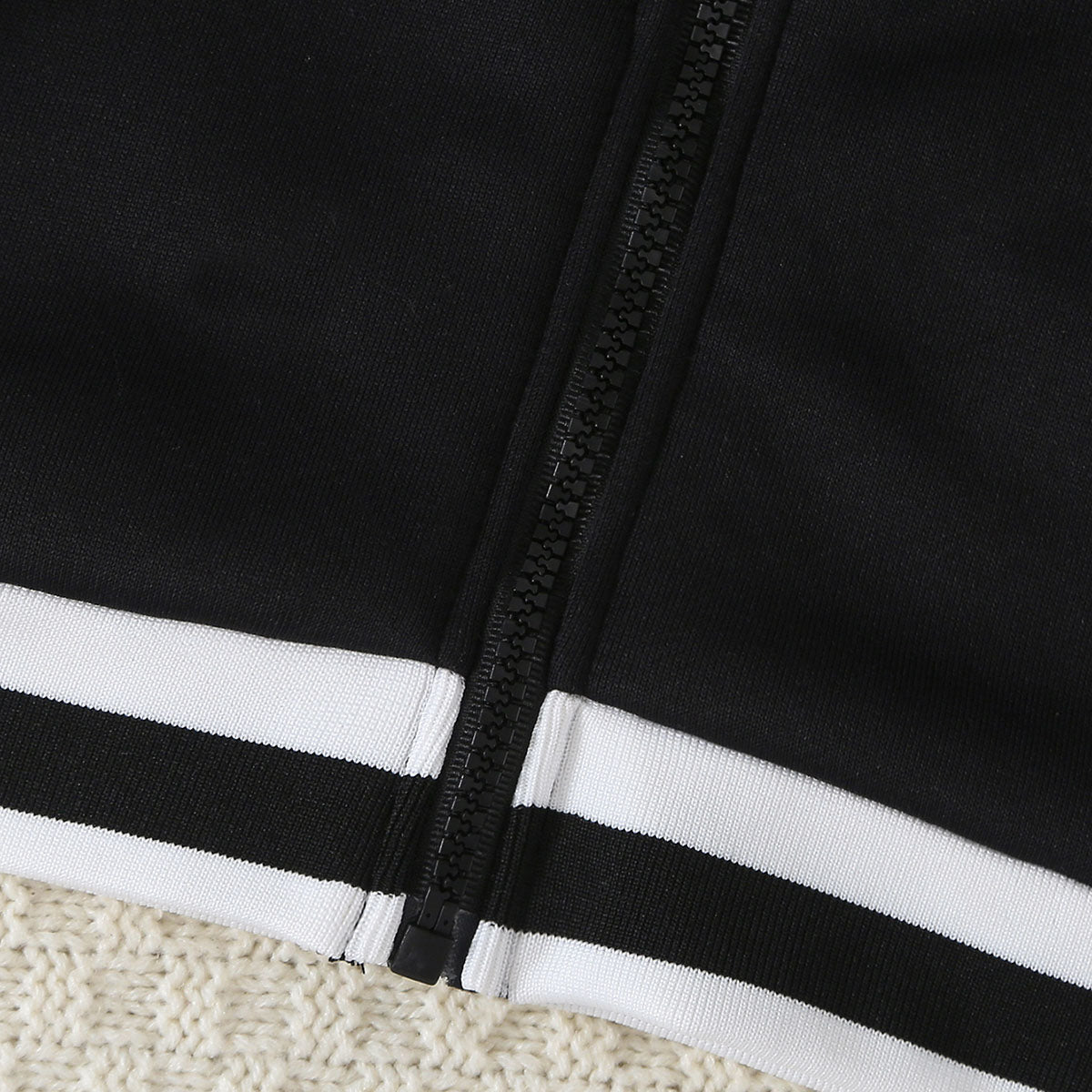 Boys Black Solid Varsity Winter Jacket