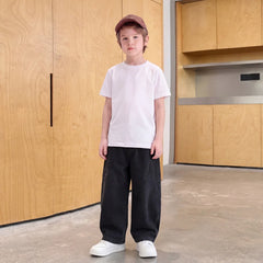 Boys Black Loose Fit Elasticated Denim Jeans