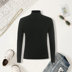 Boys Black High Neck Pullover