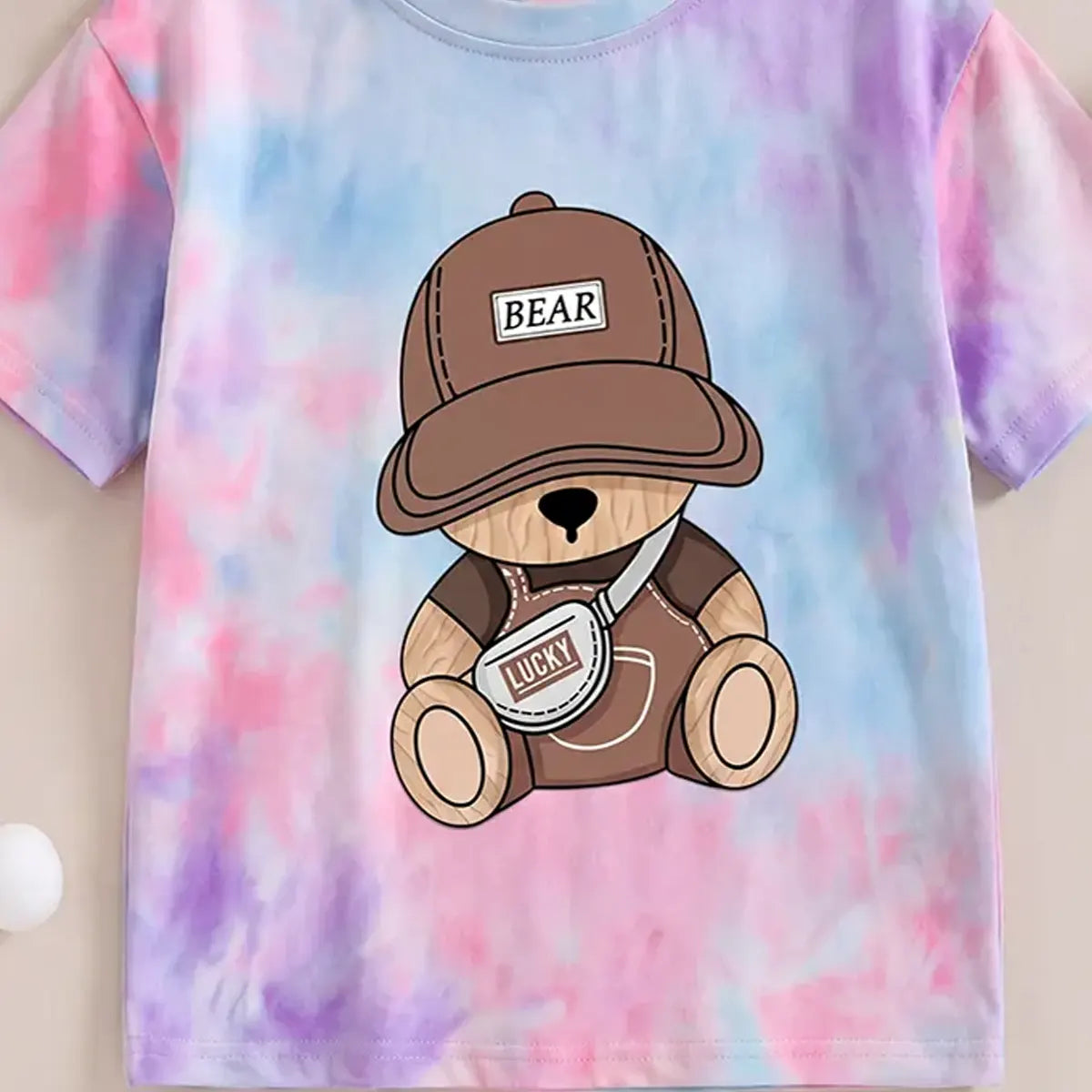 Boys Blue Bear Print Short Sleeve T-Shirt