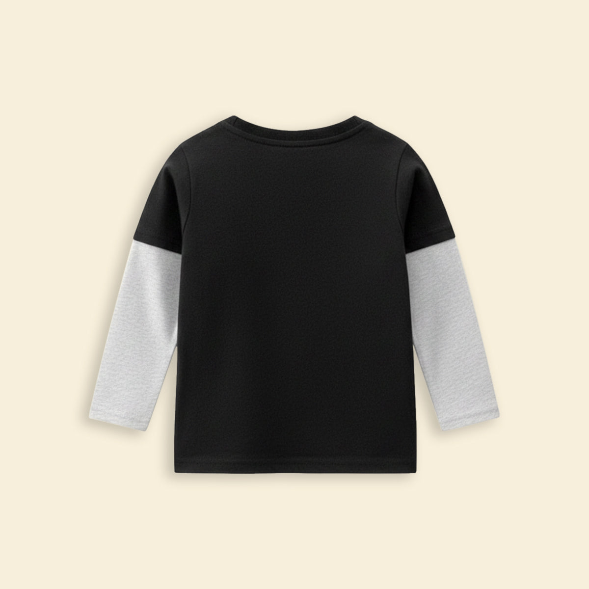 Boys Black Astronaut Print Doctor Sleeves T-shirt