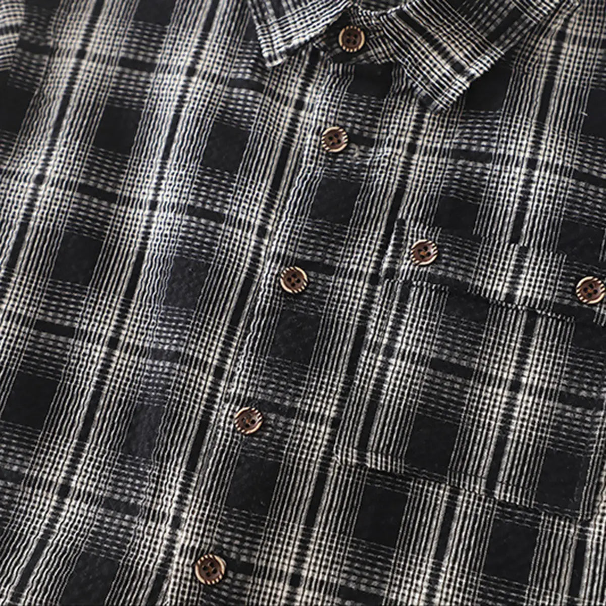 Boys Black Checked Shirt With Printed T-Shirt And Denim Shorts Sets