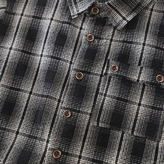 Boys Black Checked Shirt With Printed T-Shirt And Denim Shorts Sets