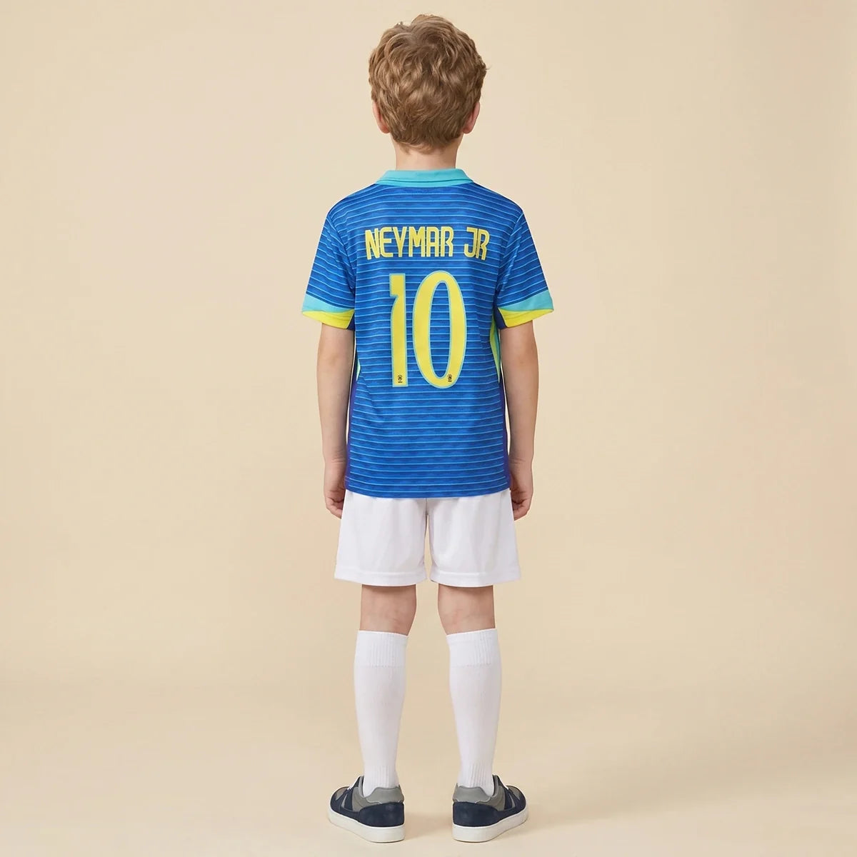 Boys Blue Alphanumeric Print Short Sleeve T-Shirt With Shorts Sets