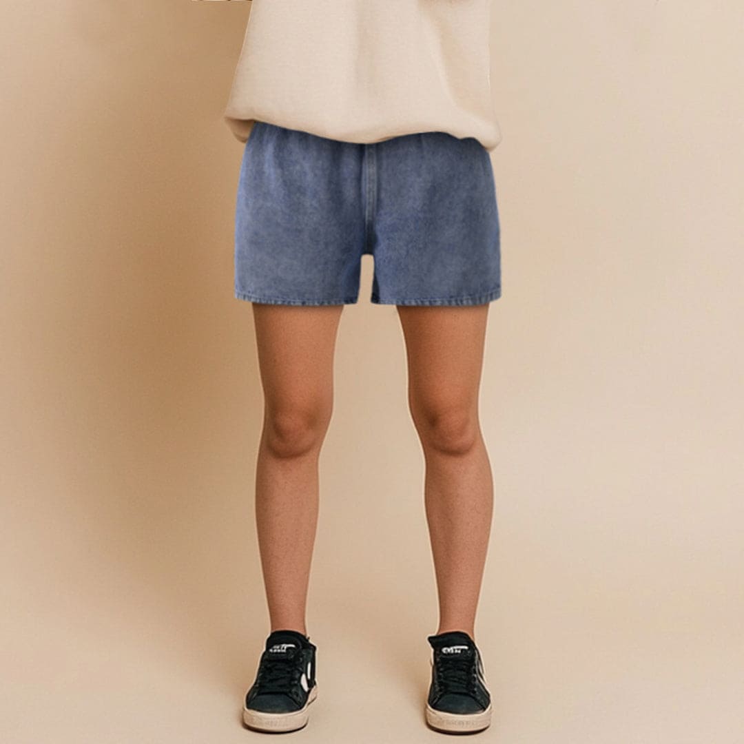 Boys Blue Elasticated Denim Shorts