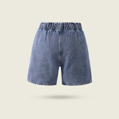 Boys Blue Elasticated Denim Shorts